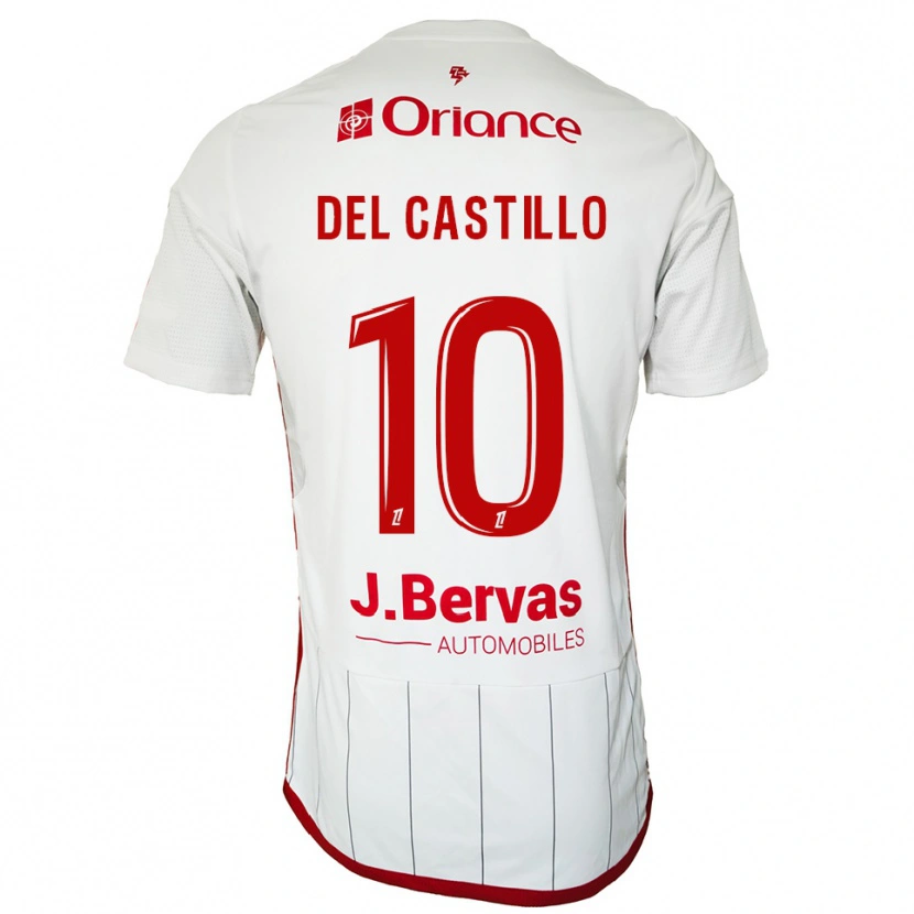 Danxen Men Romain Del Castillo #10 White Red Away Jersey 2025/26 T-Shirt
