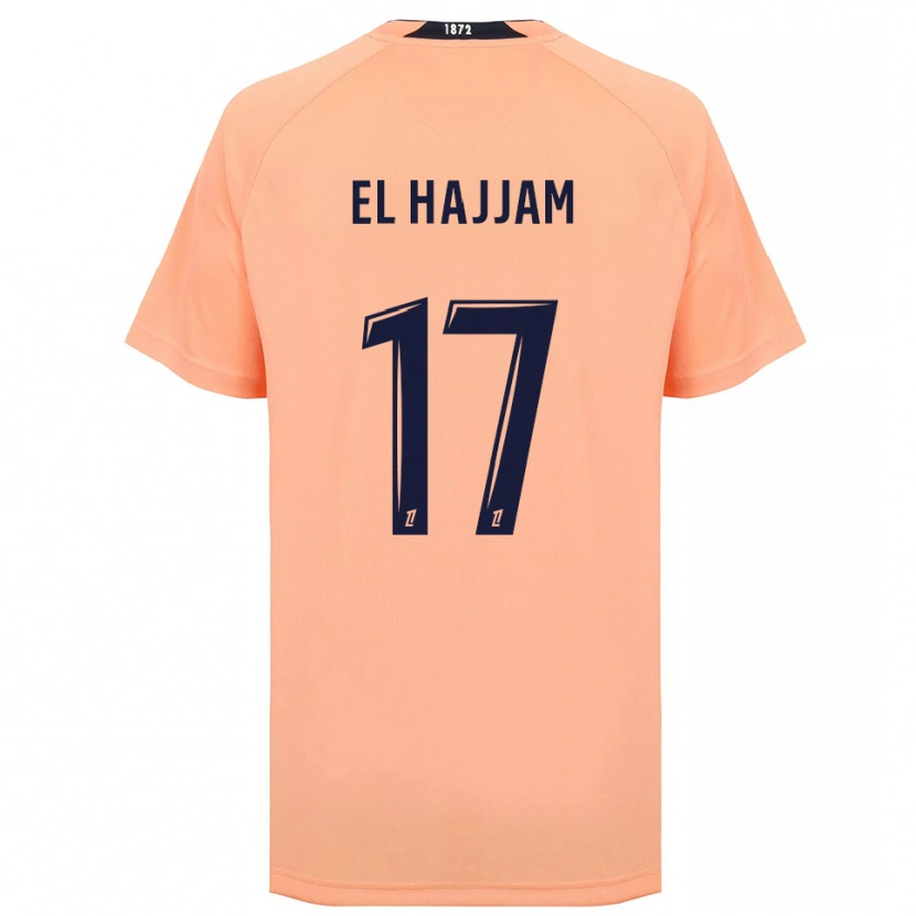 Danxen Men Oualid El Hajjam #17 Orange Navy Away Jersey 2025/26 T-Shirt