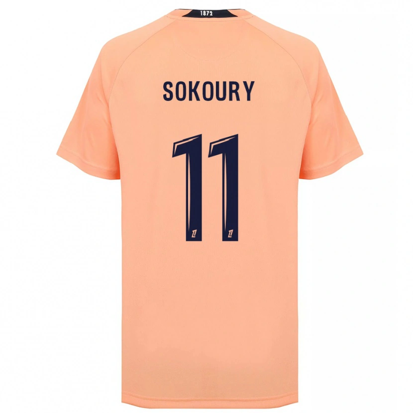 Danxen Men Junior Sokoury #11 Orange Navy Away Jersey 2025/26 T-Shirt