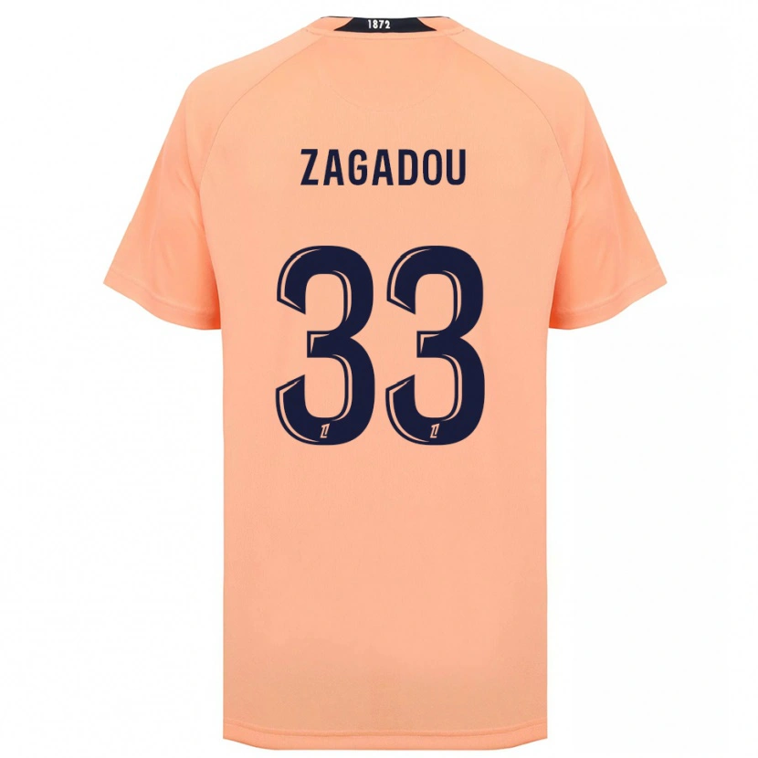 Danxen Men Stephan Zagadou #33 Orange Navy Away Jersey 2025/26 T-Shirt