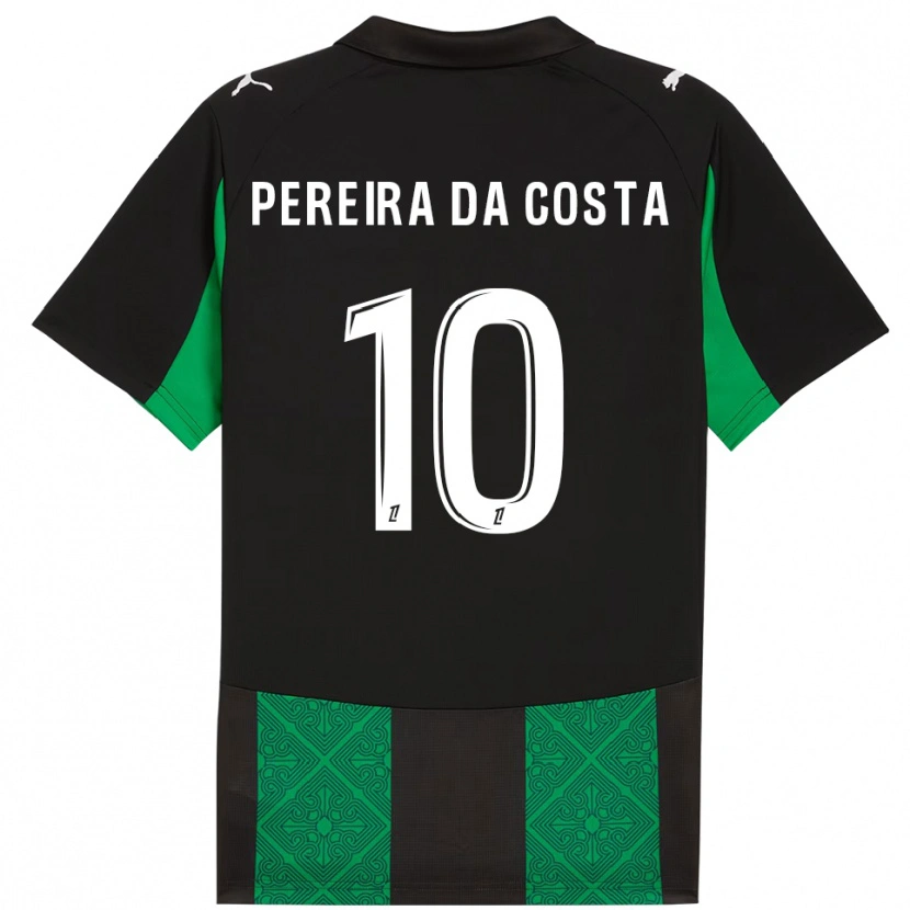 Danxen Men David Pereira Da Costa #10 Black Green Away Jersey 2025/26 T-Shirt