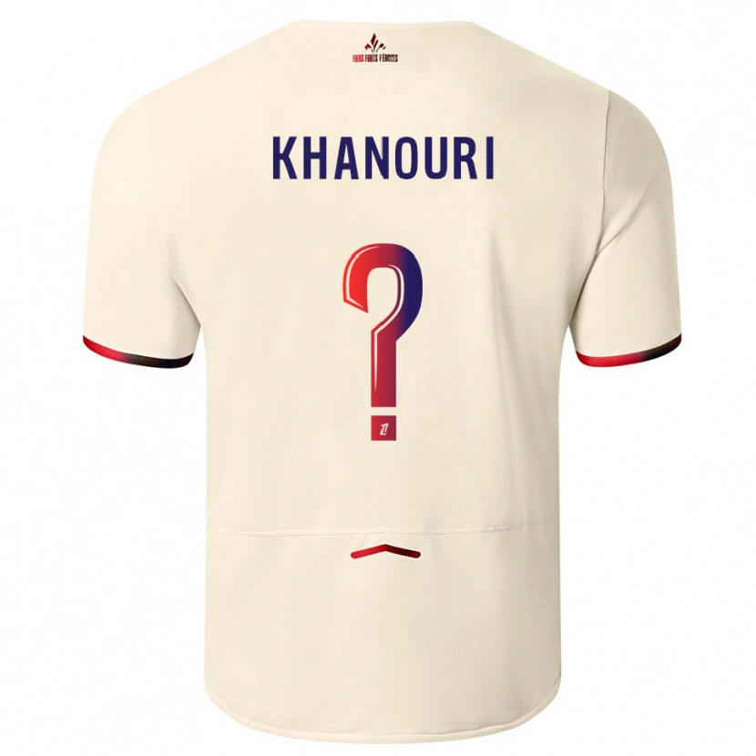 Danxen Men Adam Khanouri #0 Off-White Red Away Jersey 2025/26 T-Shirt