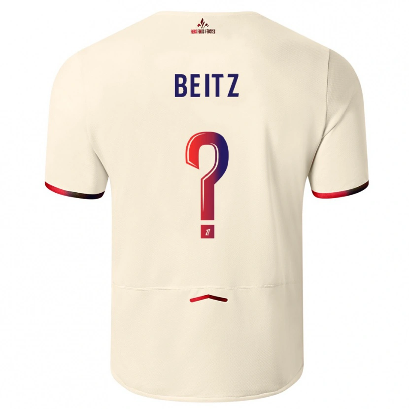 Danxen Men Taylor Beitz #0 Off-White Red Away Jersey 2025/26 T-Shirt