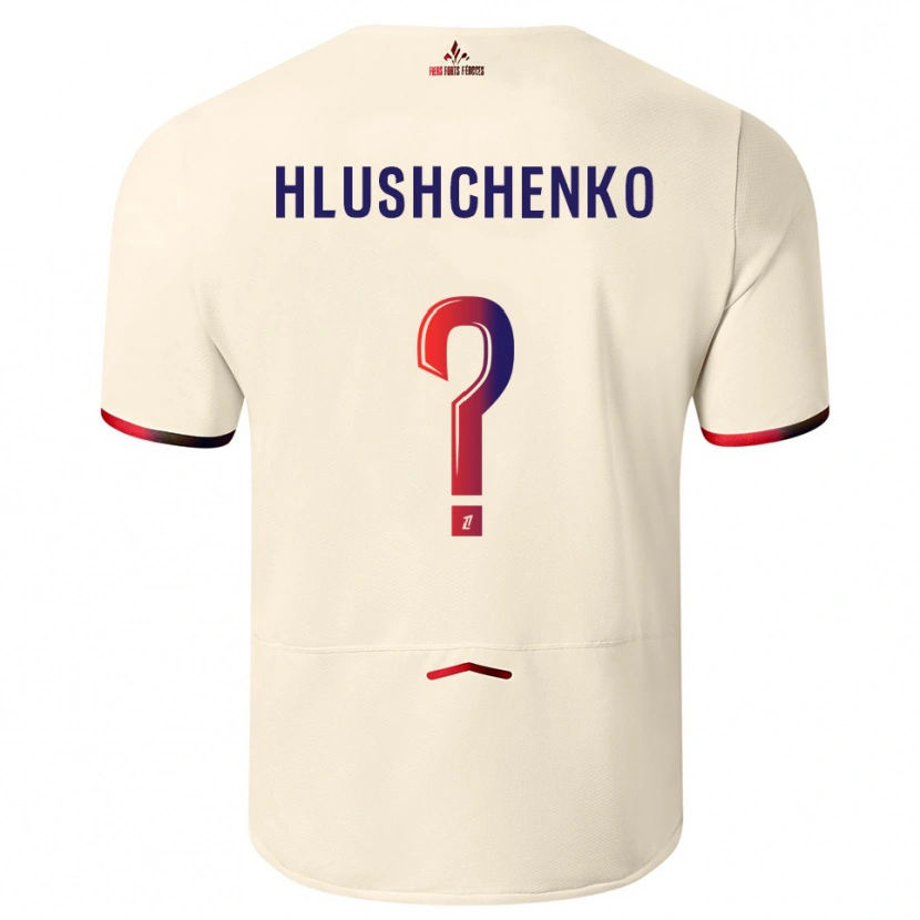 Danxen Men Inna Hlushchenko #0 Off-White Red Away Jersey 2025/26 T-Shirt