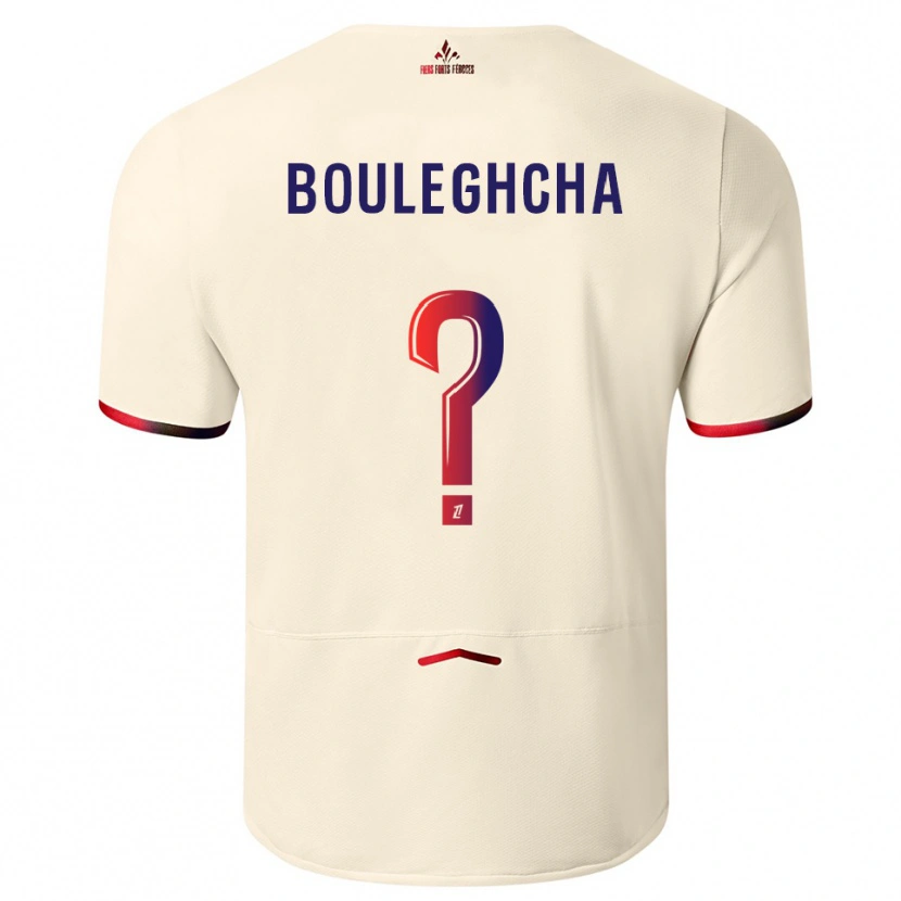 Danxen Men Ismail Bouleghcha #0 Off-White Red Away Jersey 2025/26 T-Shirt