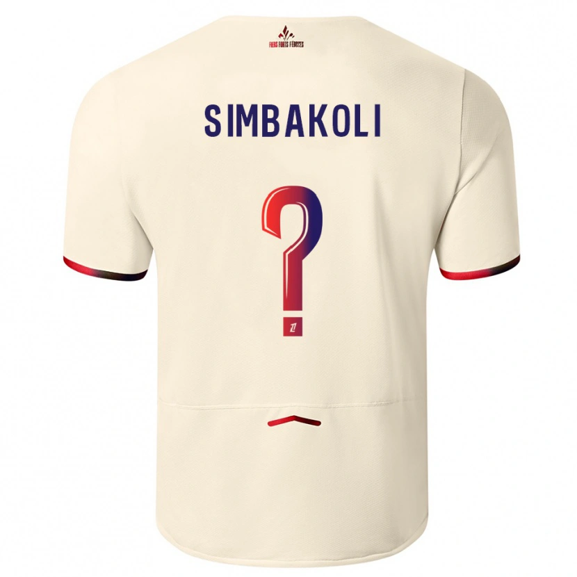 Danxen Men Mamadou Simbakoli #0 Off-White Red Away Jersey 2025/26 T-Shirt