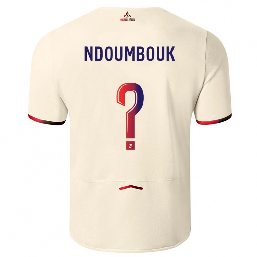 Danxen Men Marlyse Ngo Ndoumbouk #0 Off-White Red Away Jersey 2025/26 T-Shirt