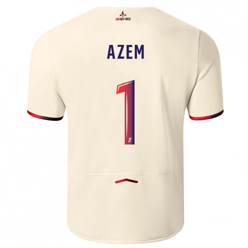 Danxen Men Floriane Azem #1 Off-White Red Away Jersey 2025/26 T-Shirt