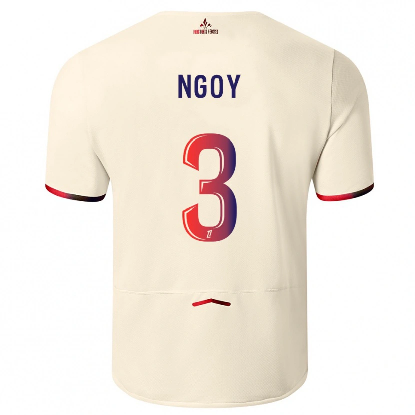 Danxen Men Nathan Ngoy #3 Off-White Red Away Jersey 2025/26 T-Shirt