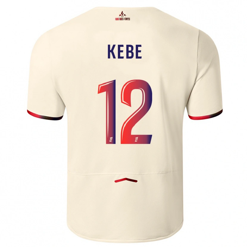 Danxen Men Hamadi Kebe #12 Off-White Red Away Jersey 2025/26 T-Shirt