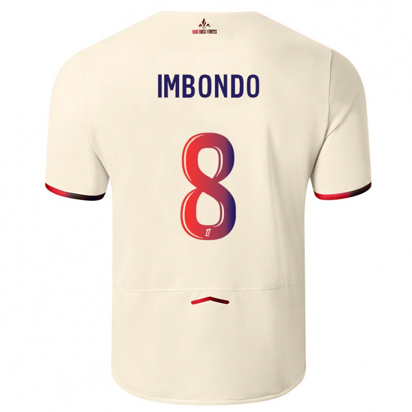 Danxen Men Ramses Imbondo #8 Off-White Red Away Jersey 2025/26 T-Shirt