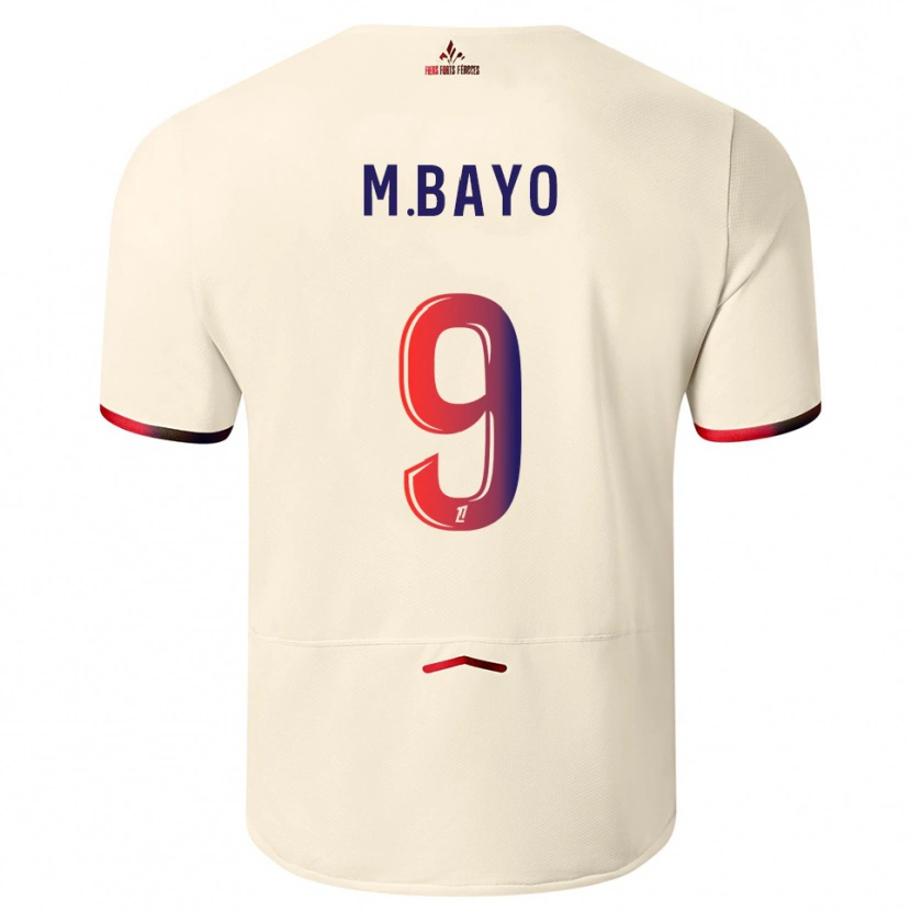 Danxen Men Mohamed Bayo #9 Off-White Red Away Jersey 2025/26 T-Shirt