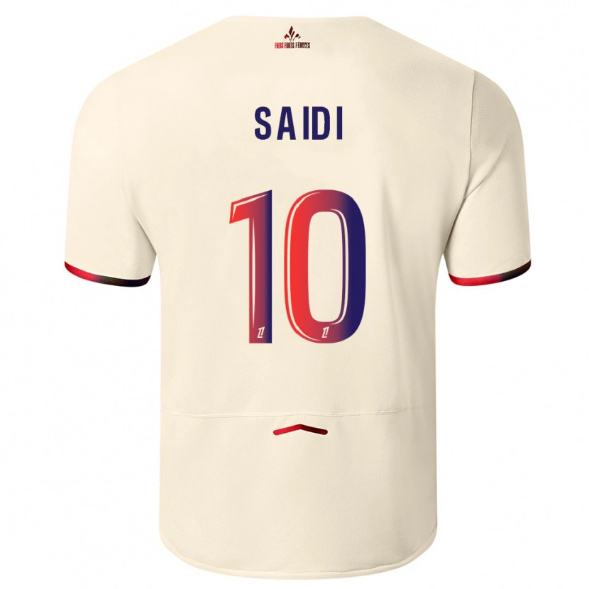 Danxen Men Rachel Saidi #10 Off-White Red Away Jersey 2025/26 T-Shirt