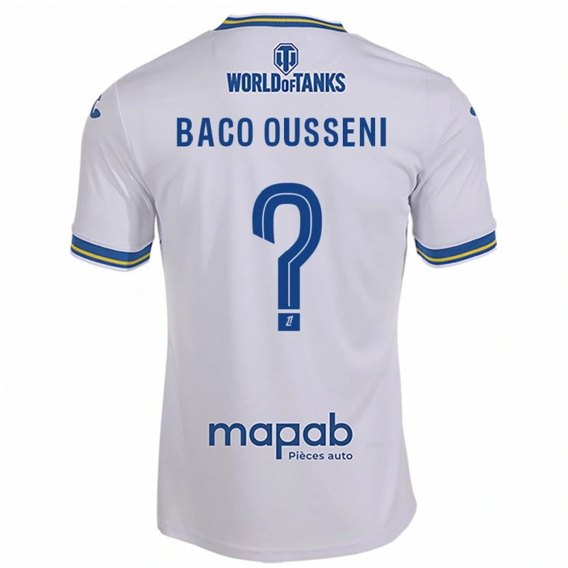 Danxen Men Timothée Baco Ousseni #0 White Sky Blue Away Jersey 2025/26 T-Shirt