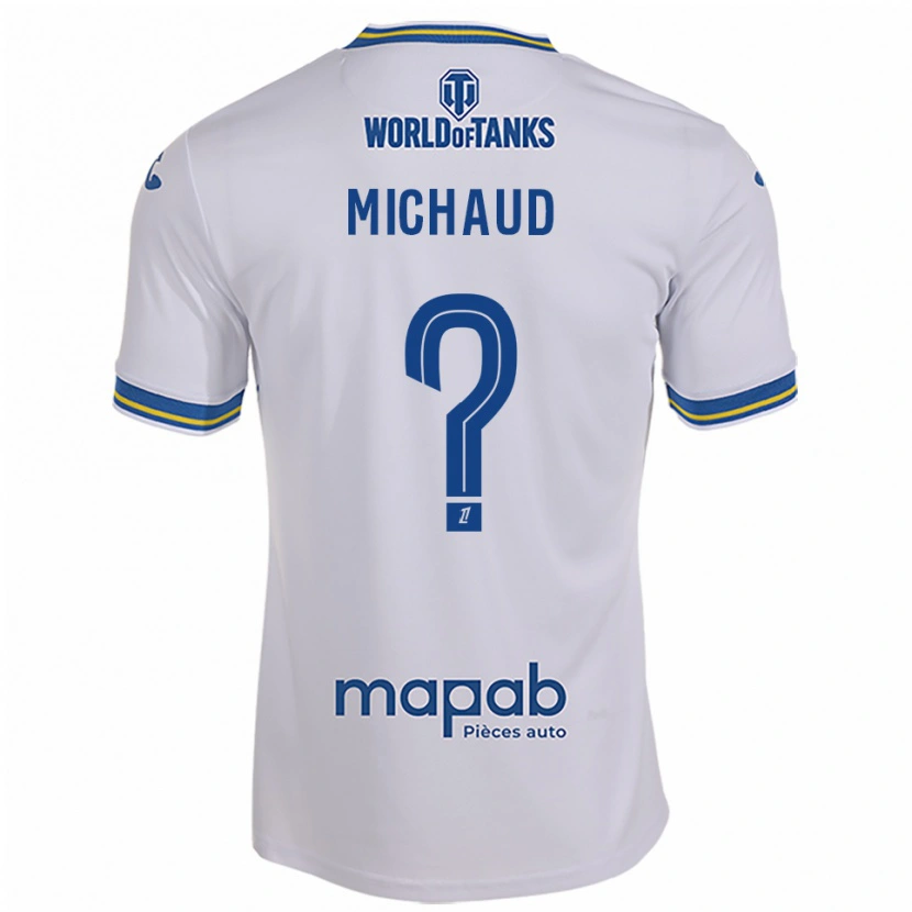Danxen Men Etan Michaud #0 White Sky Blue Away Jersey 2025/26 T-Shirt