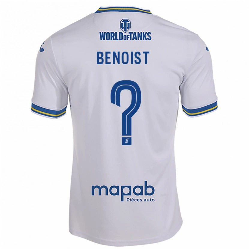 Danxen Men Baptiste Benoist #0 White Sky Blue Away Jersey 2025/26 T-Shirt