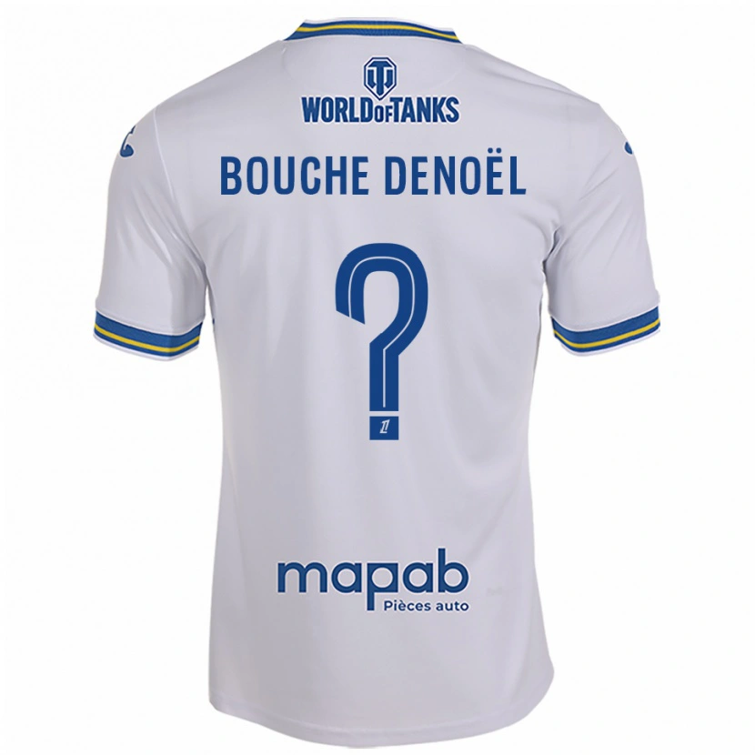Danxen Men Max Bouche Denoël #0 White Sky Blue Away Jersey 2025/26 T-Shirt
