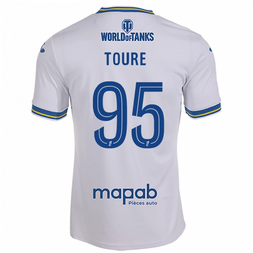 Danxen Men Isaak Touré #95 White Sky Blue Away Jersey 2025/26 T-Shirt