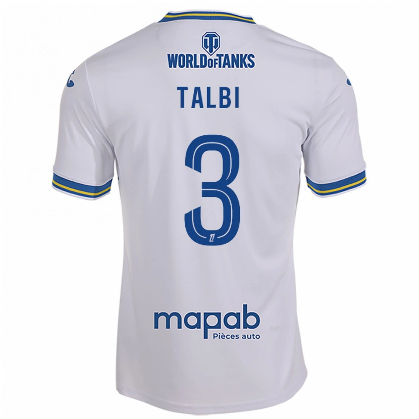 Danxen Men Montassar Talbi #3 White Sky Blue Away Jersey 2025/26 T-Shirt