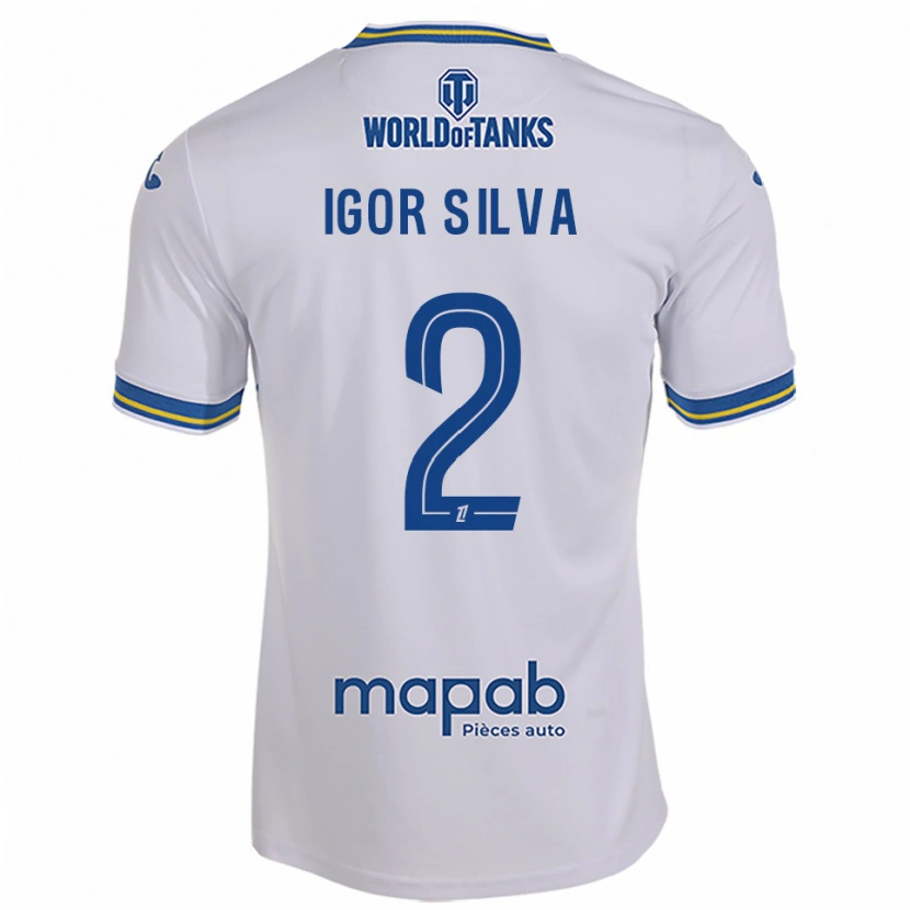 Danxen Men Igor Silva #2 White Sky Blue Away Jersey 2025/26 T-Shirt