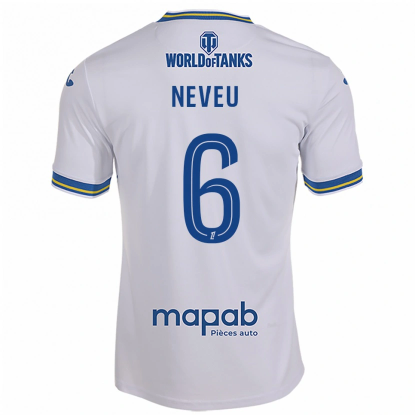 Danxen Men Tom Neveu #6 White Sky Blue Away Jersey 2025/26 T-Shirt