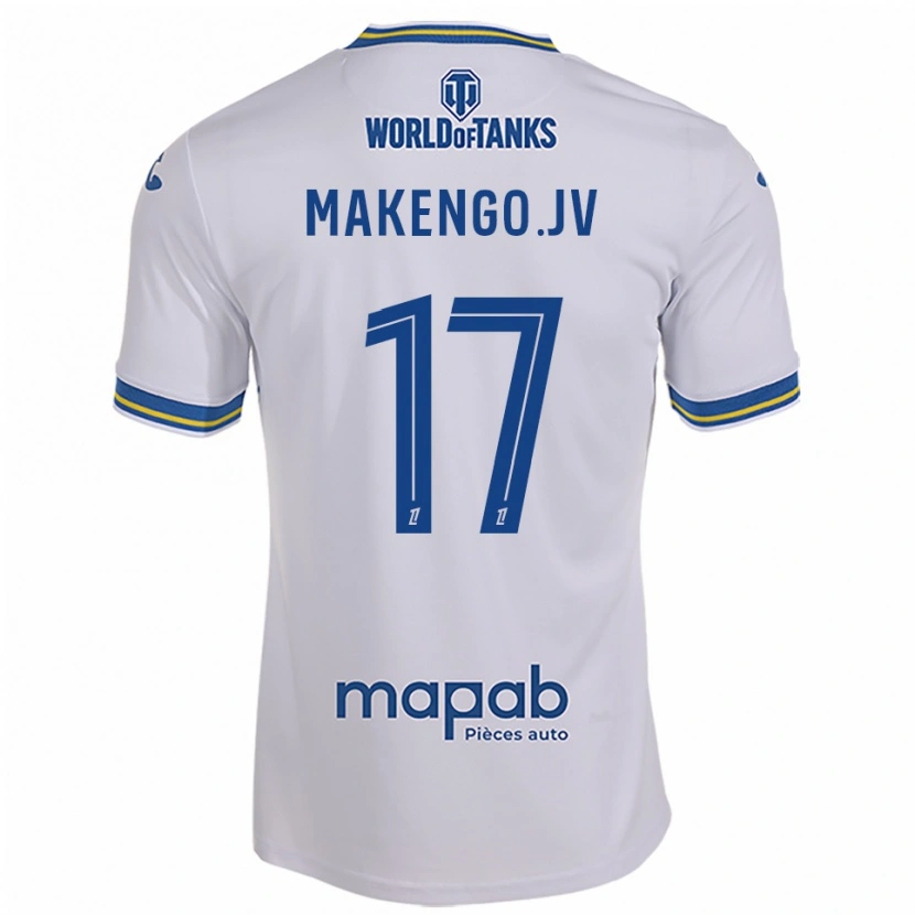 Danxen Men Jean-Victor Makengo #17 White Sky Blue Away Jersey 2025/26 T-Shirt