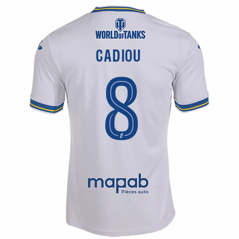 Danxen Men Noah Cadiou #8 White Sky Blue Away Jersey 2025/26 T-Shirt