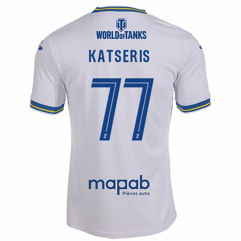 Danxen Men Panos Katseris #77 White Sky Blue Away Jersey 2025/26 T-Shirt