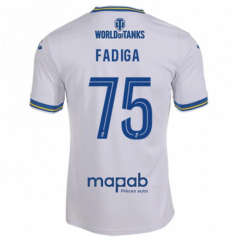 Danxen Men Bandiougou Fadiga #75 White Sky Blue Away Jersey 2025/26 T-Shirt