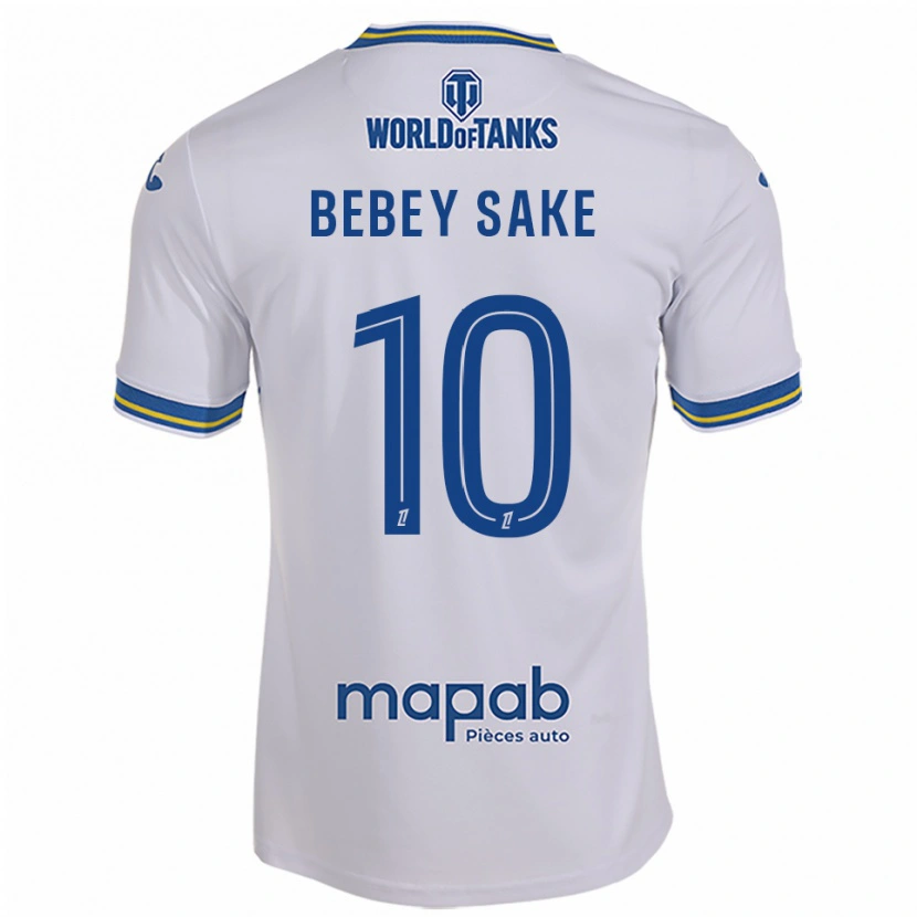 Danxen Men Mattéo Bebey Sake #10 White Sky Blue Away Jersey 2025/26 T-Shirt