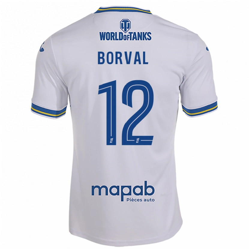 Danxen Men Cyril Borval #12 White Sky Blue Away Jersey 2025/26 T-Shirt