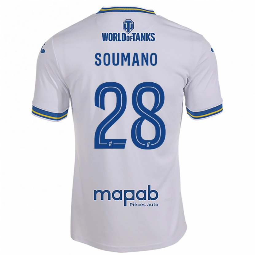 Danxen Men Sambou Soumano #28 White Sky Blue Away Jersey 2025/26 T-Shirt