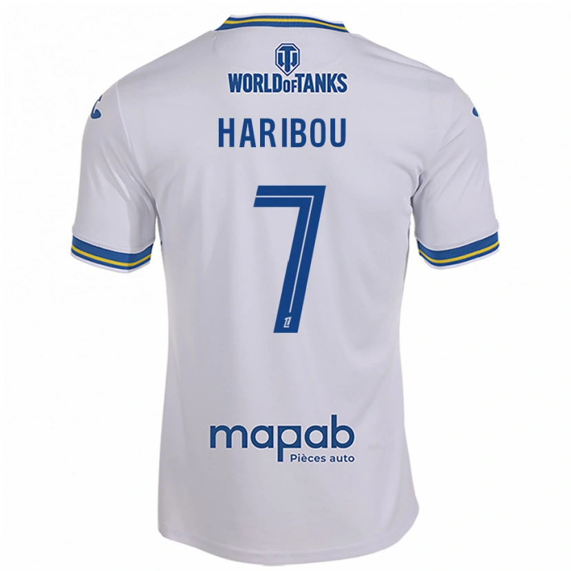 Danxen Men Samir Haribou #7 White Sky Blue Away Jersey 2025/26 T-Shirt