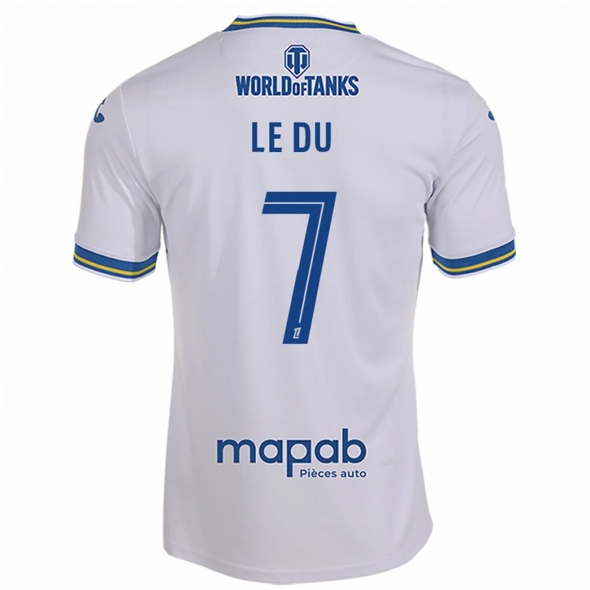 Danxen Men Océane Le Du #7 White Sky Blue Away Jersey 2025/26 T-Shirt