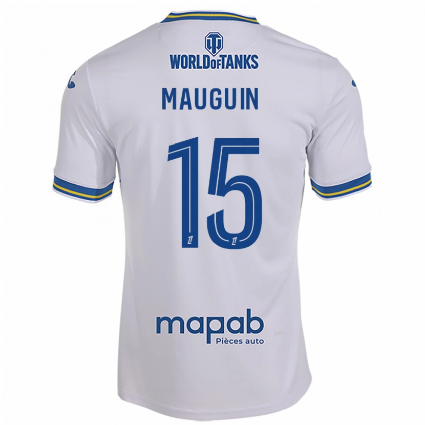 Danxen Men Alexiane Mauguin #15 White Sky Blue Away Jersey 2025/26 T-Shirt