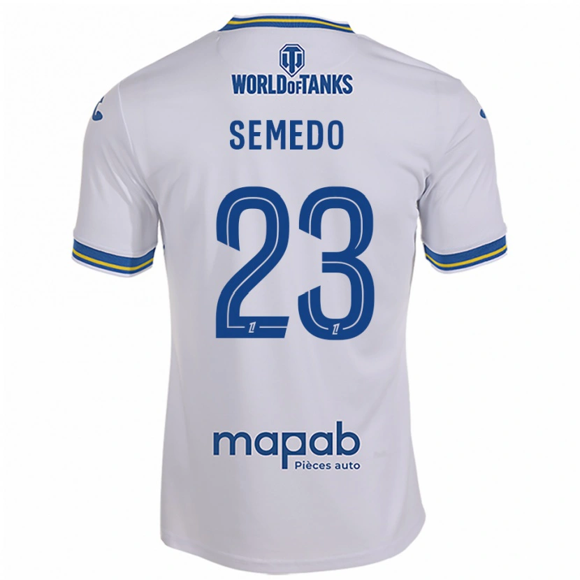 Danxen Men Daniel Semedo #23 White Sky Blue Away Jersey 2025/26 T-Shirt