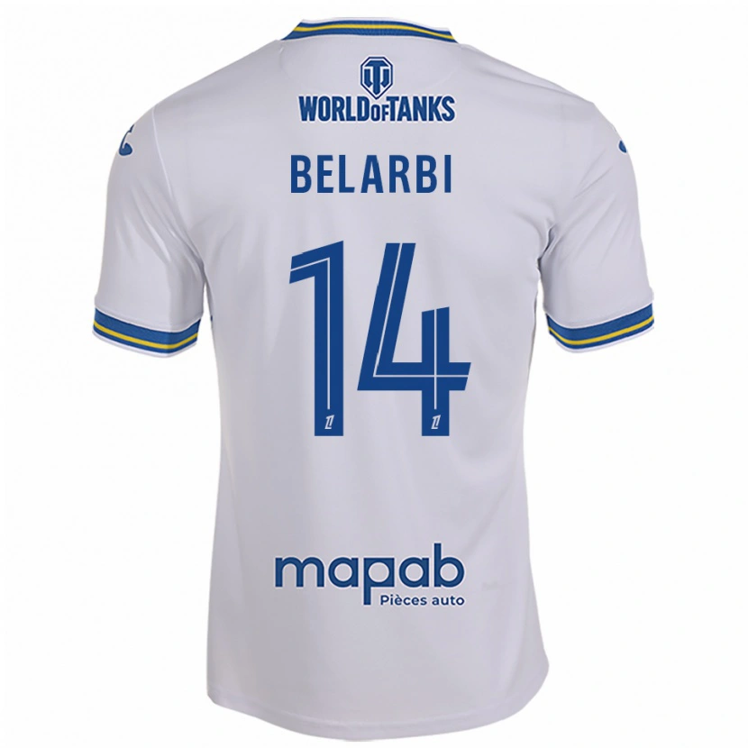 Danxen Men Sohaib Belarbi #14 White Sky Blue Away Jersey 2025/26 T-Shirt