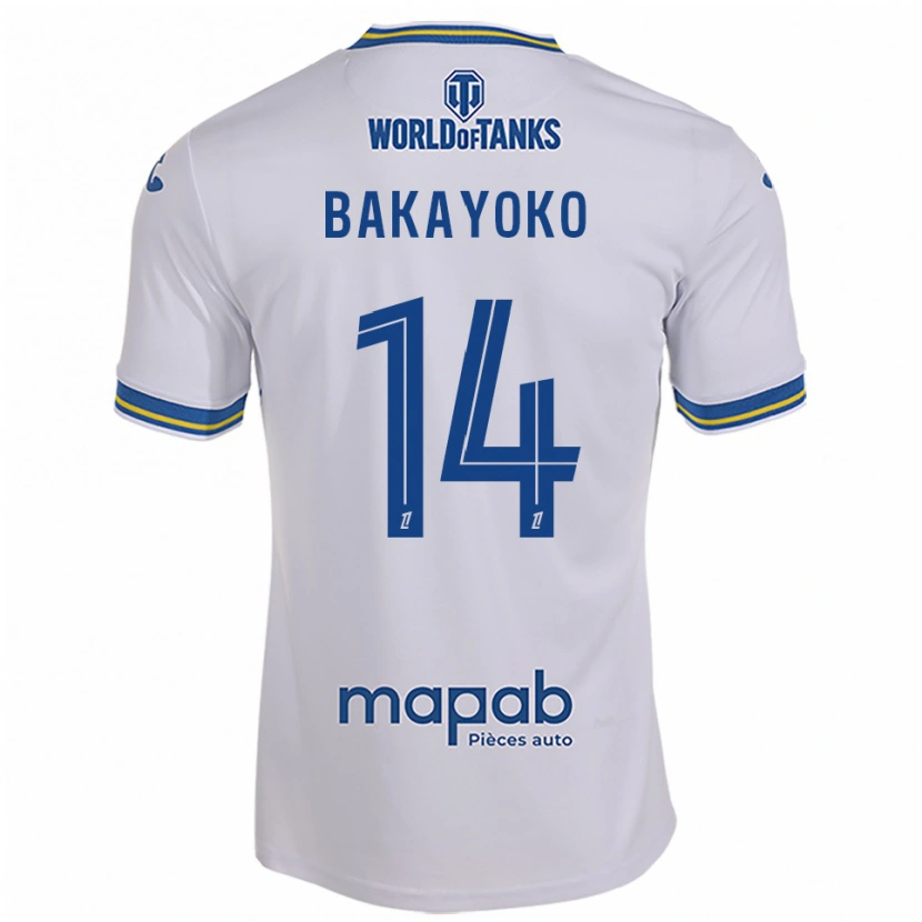 Danxen Men Tiemoué Bakayoko #14 White Sky Blue Away Jersey 2025/26 T-Shirt