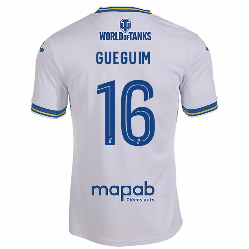 Danxen Men Guirone Gueguim #16 White Sky Blue Away Jersey 2025/26 T-Shirt