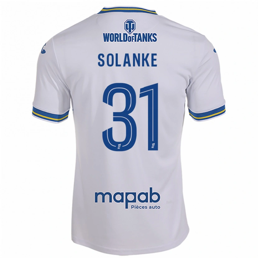 Danxen Men Ade Solanke #31 White Sky Blue Away Jersey 2025/26 T-Shirt