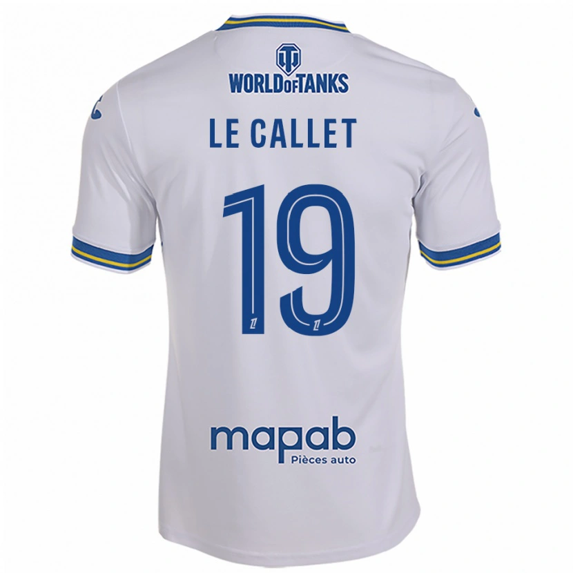 Danxen Men Tiago Le Callet #19 White Sky Blue Away Jersey 2025/26 T-Shirt