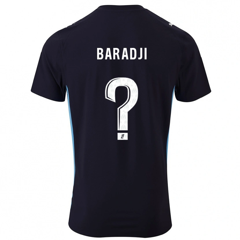 Danxen Men Mohamed Baradji #0 Black Sky Blue Away Jersey 2025/26 T-Shirt