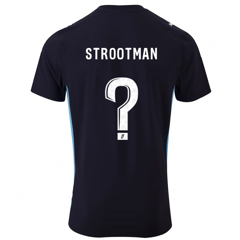Danxen Men Kevin Strootman #0 Black Sky Blue Away Jersey 2025/26 T-Shirt