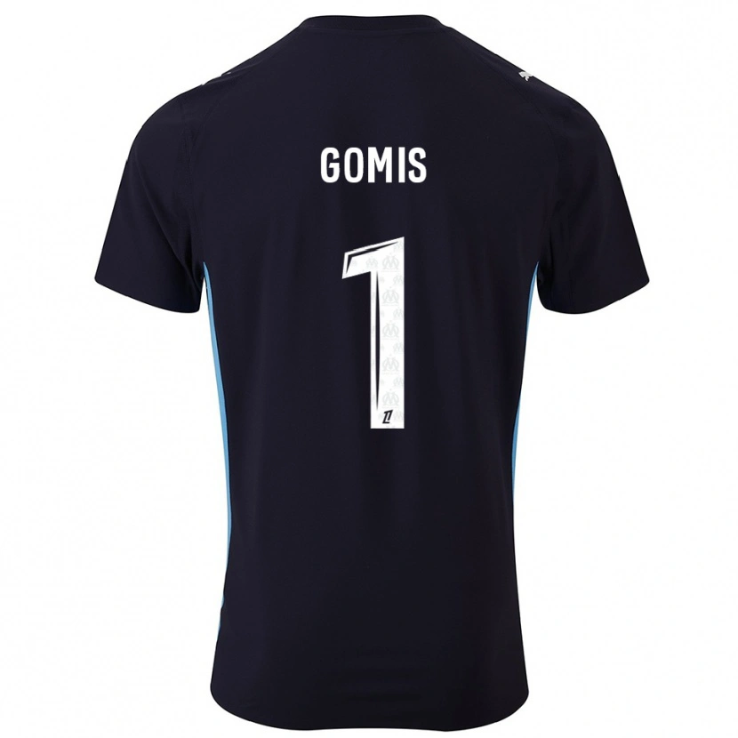 Danxen Men Ibrahim Gomis #1 Black Sky Blue Away Jersey 2025/26 T-Shirt