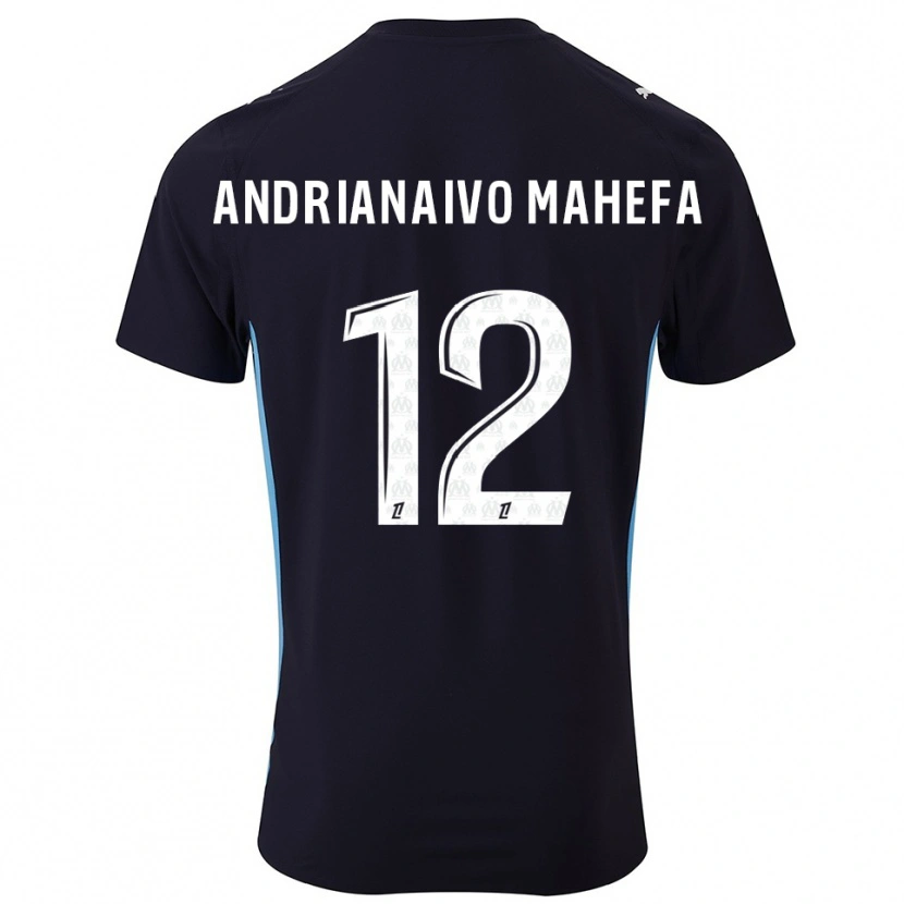 Danxen Men Mathis Andrianaivo Mahefa #12 Black Sky Blue Away Jersey 2025/26 T-Shirt