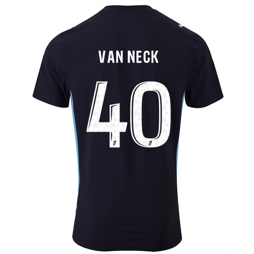 Danxen Men Jelle Van Neck #40 Black Sky Blue Away Jersey 2025/26 T-Shirt