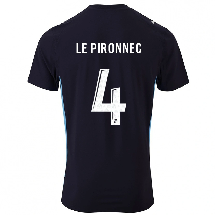 Danxen Men Kélian Le Pironnec #4 Black Sky Blue Away Jersey 2025/26 T-Shirt