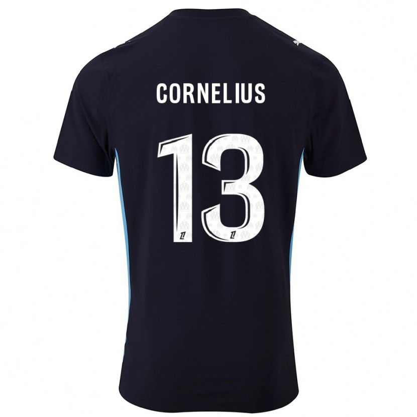 Danxen Men Derek Cornelius #13 Black Sky Blue Away Jersey 2025/26 T-Shirt