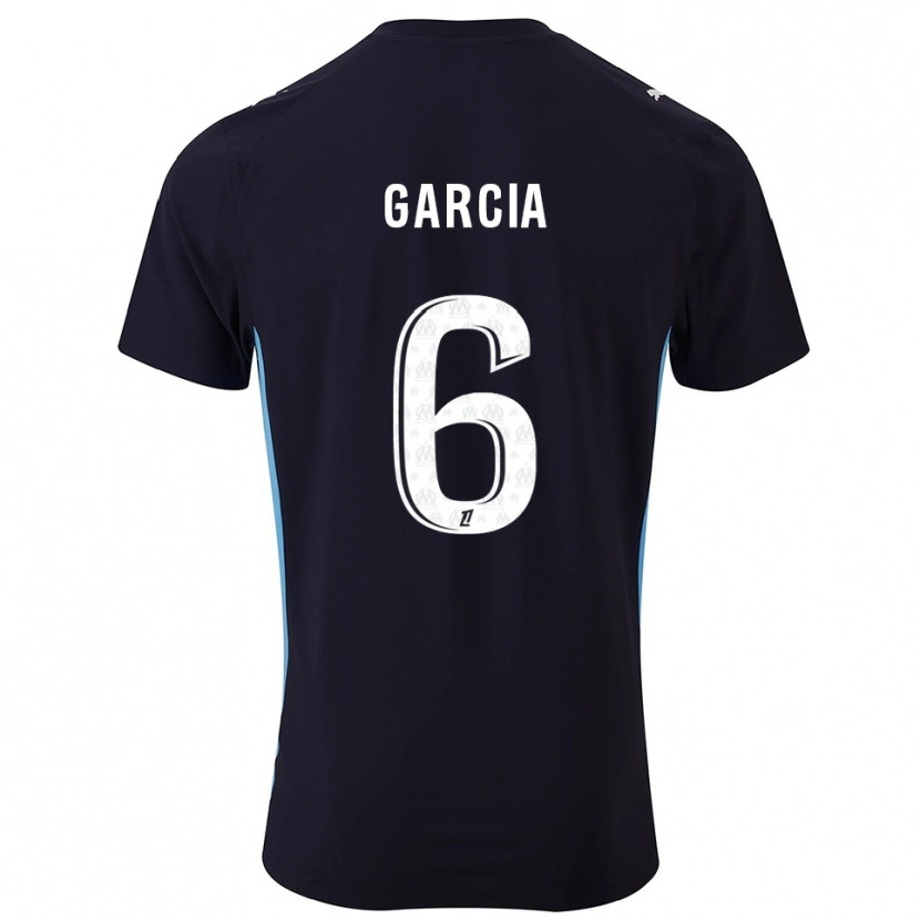 Danxen Men Ulisses Garcia #6 Black Sky Blue Away Jersey 2025/26 T-Shirt