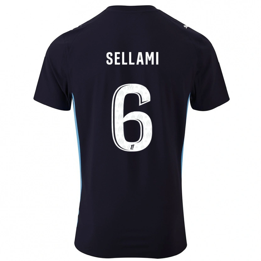 Danxen Men Yanis Sellami #6 Black Sky Blue Away Jersey 2025/26 T-Shirt